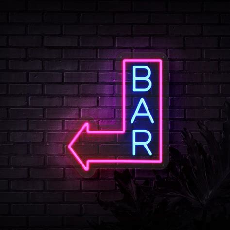 Bar This Way Neon Sign Sketch And Etch
