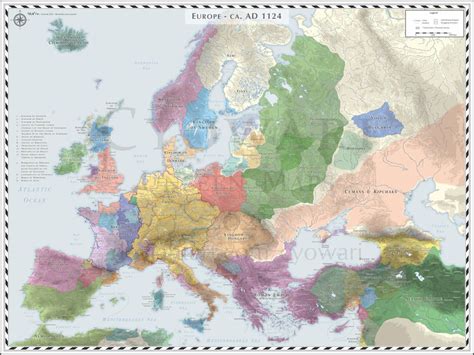 Europe Detailed Ad 1124 By Cyowari On Deviantart Europe Map