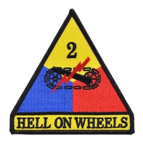 Us Army 2nd Armored Division Hell On Wheels Hat Patch Cap Veteran T