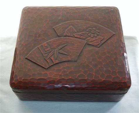 Incredible Antique Hand Carved Japanese Lacquer Wood Box Kamakura Bori