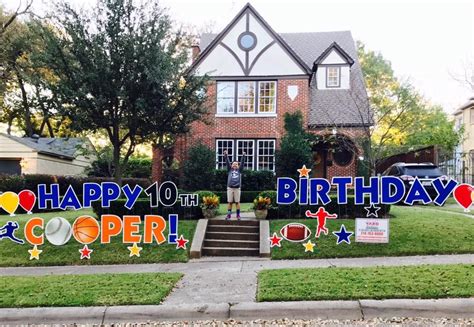 Our yard decorations are designed with a printed image of glitter, eliminating glitter flake while maximizing. Dallas Yard Greetings | Birthday yard signs