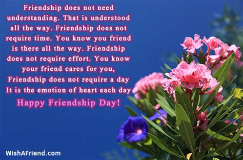 Friendship Does Not Need Understanding Friendship Day Poem