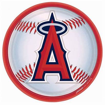 Angels Angeles Los Baseball Angel Team Round