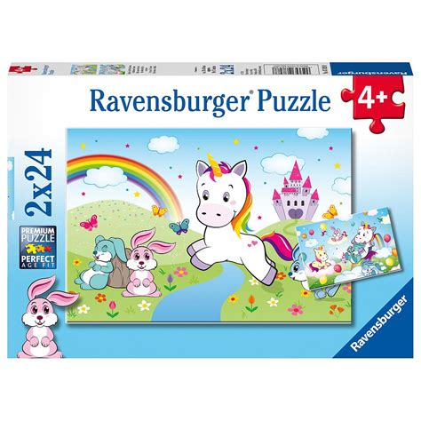 Ravensburger Puzzle 2x24 Pc Fairytale Unicorn Insplay