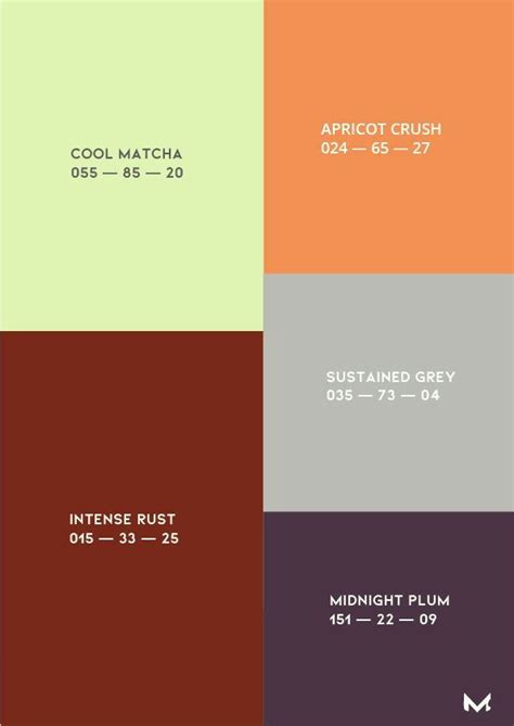 The Color Scheme For Different Types Of Paint Colors And Their