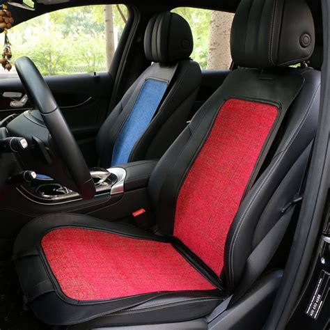 Single Car Front Seat Cushion Soft Leather Colored Linen Automobile