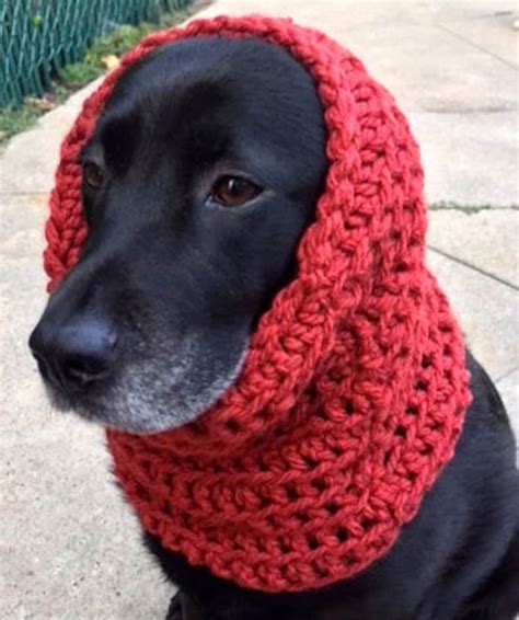 Dog Snood Red The Clifford Dog Snood Dog Scarf Etsy