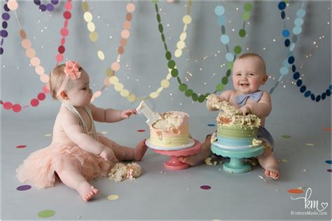 Twin Brother And Sister Cake Smash For 1st Birthday · Kristeenmarie