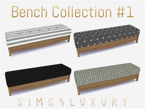 Bench Collection 1 At Sims4 Luxury Sims 4 Updates