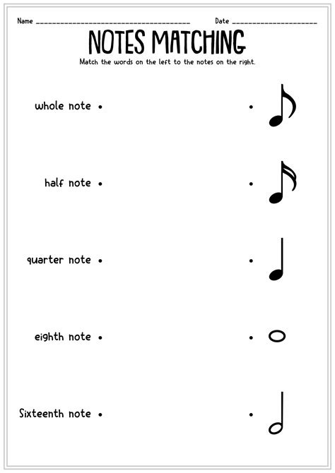 10 Best Images Of Music Theory Worksheets Note Value Music Note