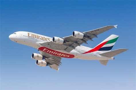 Emirates Airbus A380 Airplane Dubai Airport In The United Arab Emirates