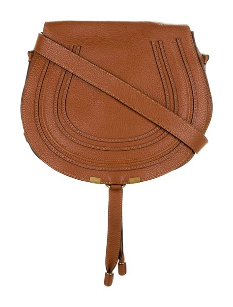 Chloé Leather Marcie Crossbody Bag Brown Crossbody Bags Handbags