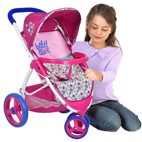 Baby Alive Doll Travel System Carrier Jogger Style Stroller Foam Handle