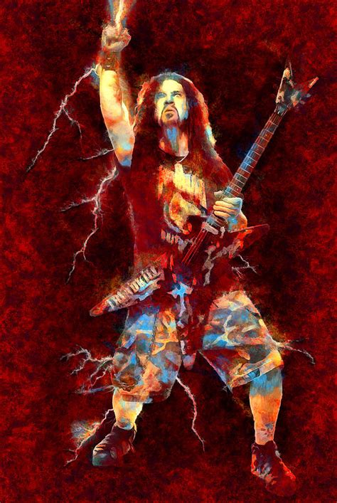 Dimebag Darrell Pantera Tribute Cowboys From Hell Mixed Media By The