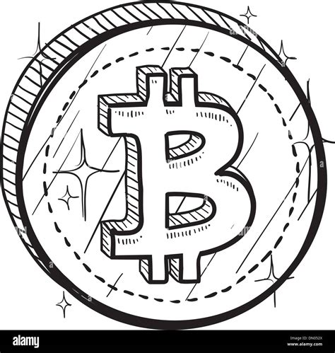 Bitcoin Symbol Vector Sketch Stock Vector Image And Art Alamy