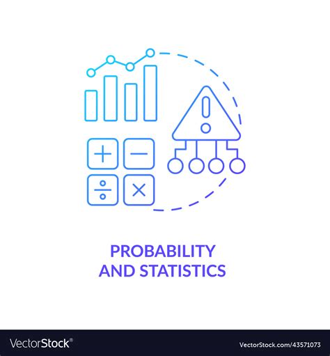 Probability And Statistics Blue Gradient Concept Vector Image
