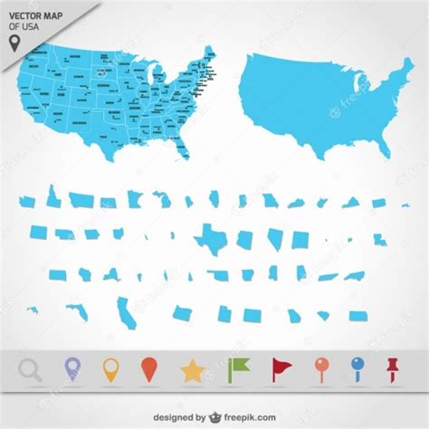 Free Vector Usa Map States