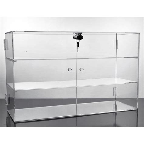 3 Shelf Countertop Locking Acrylic Display Showcase Specialty Store Services