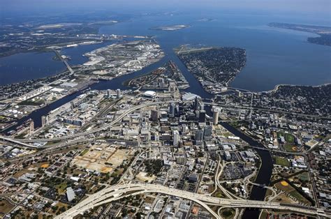 Tampa Tampa Florida Aerial View Of Downtown From North Scenic