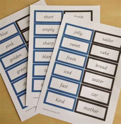 The Logical Adjective Game Free Printables From Elementary Observations