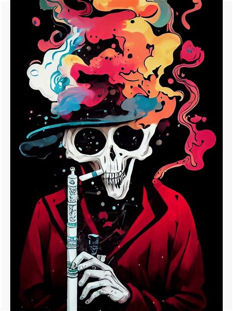 The Grim Reaper Smoking Poster For Sale By Flowinglobe Redbubble