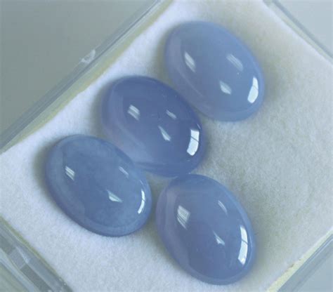 Blue Chalcedony Cabochon Loose Oval Cabochon Natural