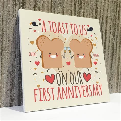 A little romance and a little fun, these anniversary quotes help show your witty side. Funny Joke Anniversary Card For Him Her First Anniversary ...