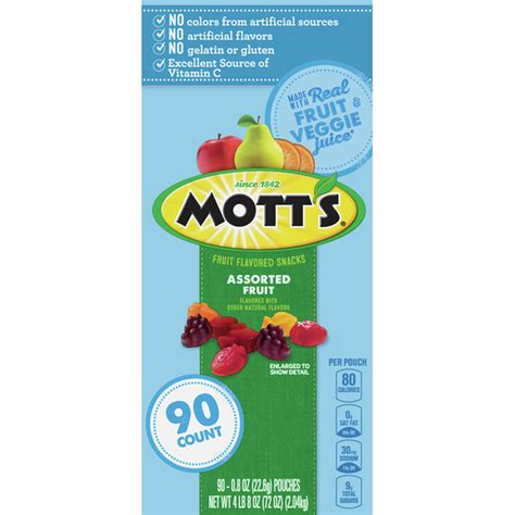Motts Fruit Flavored Snacks Assorted Fruit 90 Each From Smart