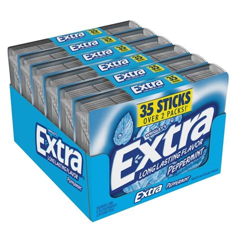 Extra Gum Peppermint Sugar Free Chewing Gum Mega Pack 35