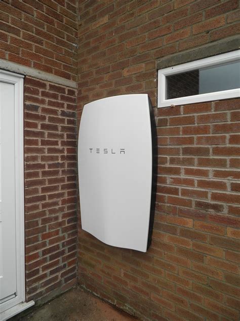 Red Electrical Tesla Powerwall Home Battery In Macclesfield