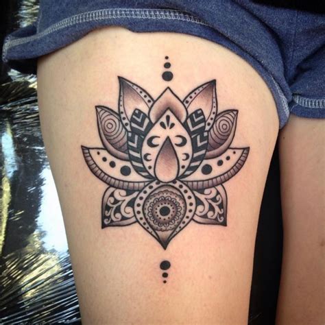 Inspiring Lotus Flower Thigh Tattoos For Every Occasion