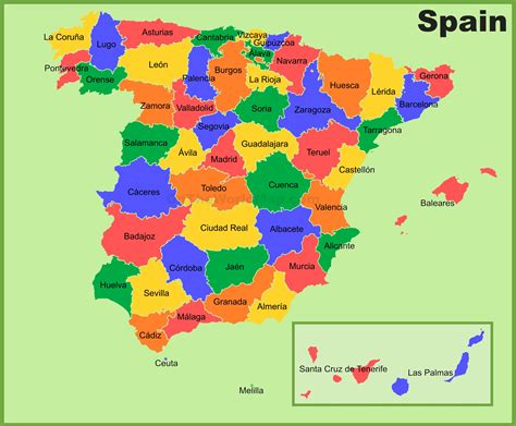 Map Of Spains Regions World Map