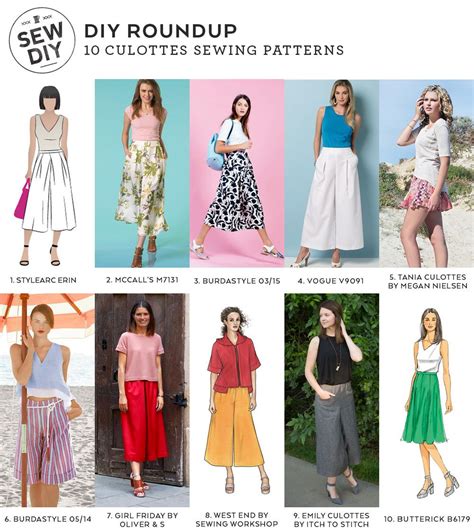 Diy Roundup 10 Culottes Sewing Patterns — Sew Diy Diy Sewing Dress
