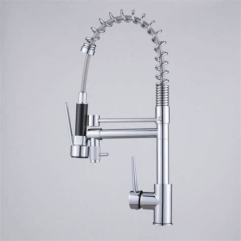 Commercial Kitchen Sink Faucet With Sprayer Multifunctional Tap Chrome