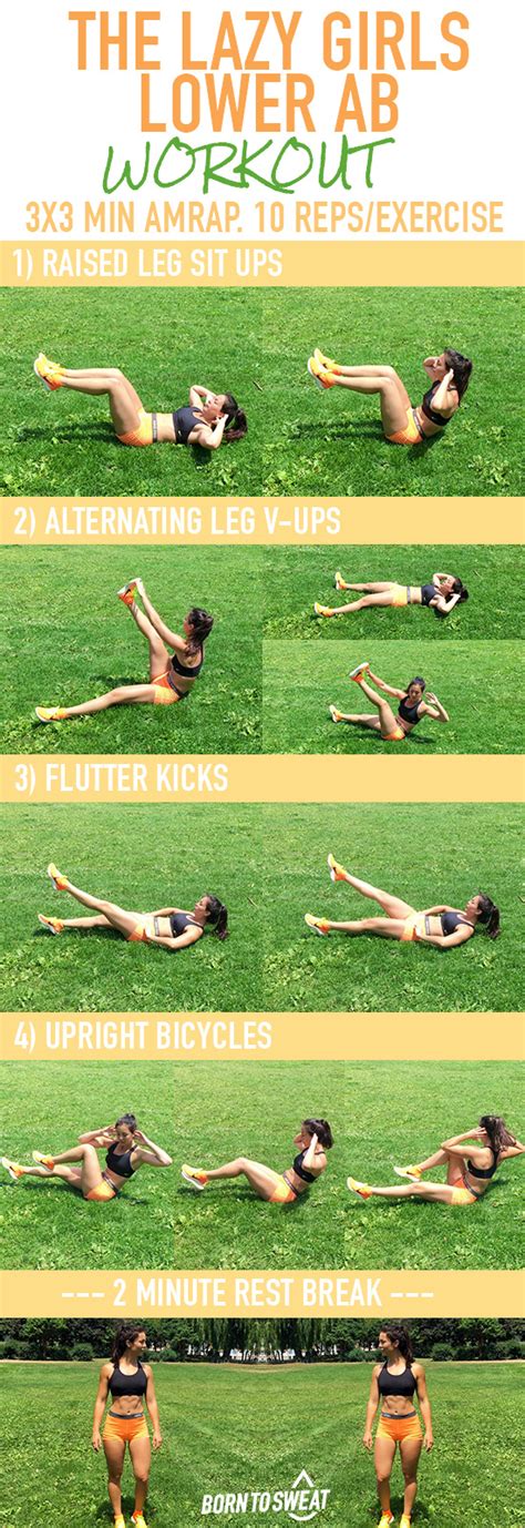 The Lazy Girls Lower Ab Workout Born To Sweat