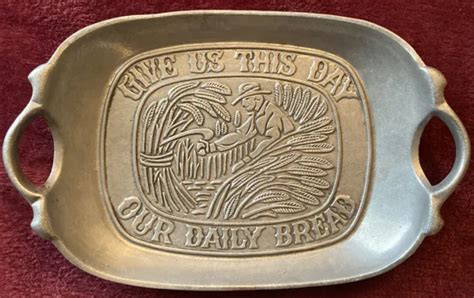 vintage sexton 1972 5008 give us this day pewter tray 10 5 8 00 picclick