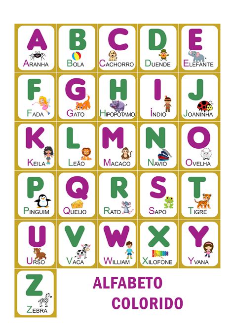 Alfabeto Colorido Educação Infantil I