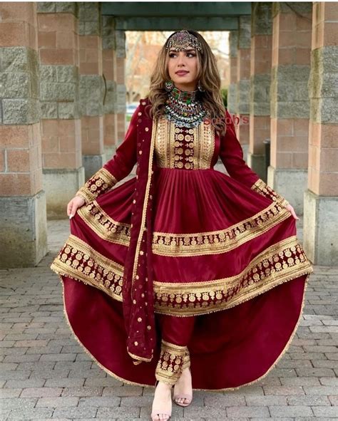 Afghan Traditional Dress With Full Hand Made Embroidery
