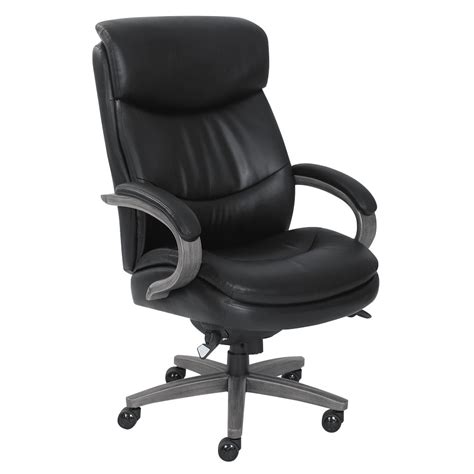 La Z Boy 48961a Woodbury Black Leather Big And Tall Executive Office Chair