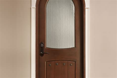 Interior Door Custom Single Solid Wood With Medium Mahogany Finish