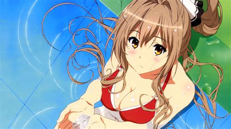 papel de parede ilustração anime meninas anime desenho animado bikini amagi brilliant