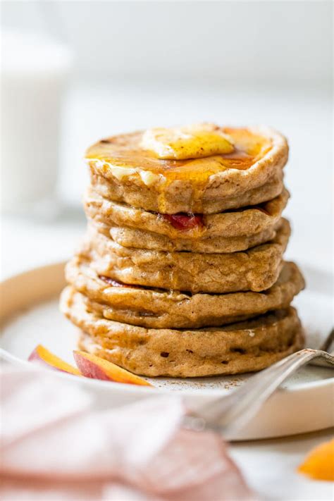 Peach Pancakes Fluffy And Caramelized