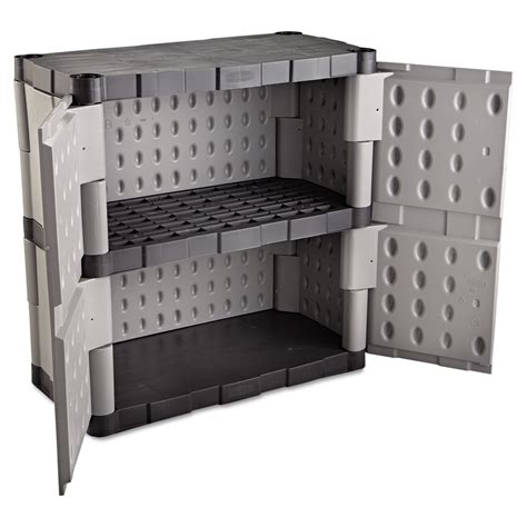 Rubbermaid® Double Door Storage Cabinet Base 36w X 18d X 36h Gray
