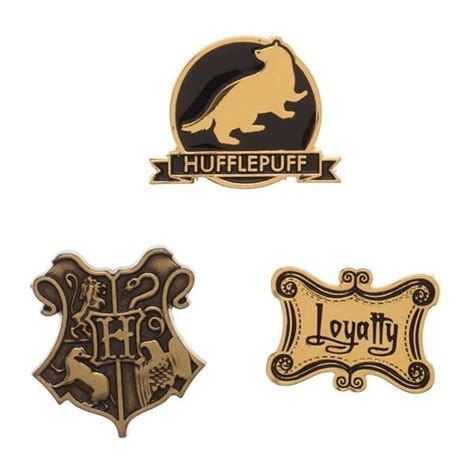 Lapel Pin Harry Potter Hufflepuff Loyalty Set Of 3 Chez Rhox Geek
