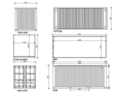 Shipping Container Technical Drawings