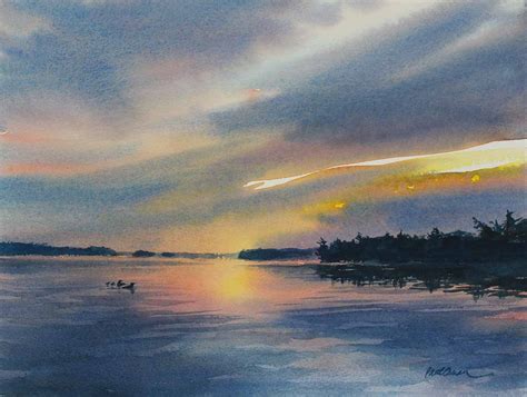 Reflections Of Loon Lake Original Fine Art Watercolor