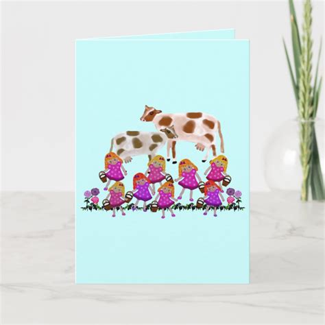 Eight Maids A Milking Cards Zazzle