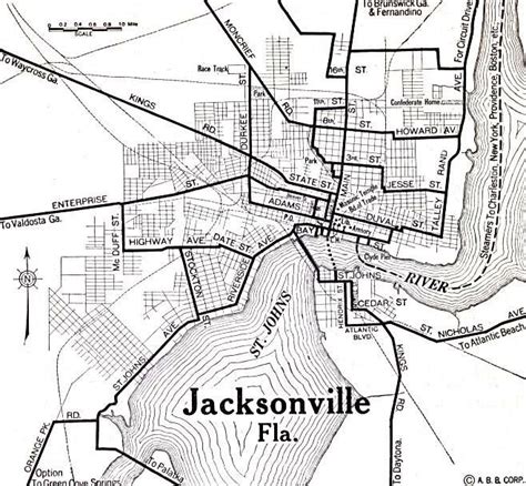 Jax Map1920s Old Maps City Maps Jacksonville Hometown Florida