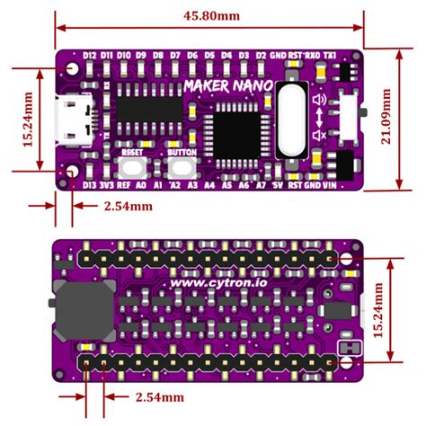 Maker Nano Arduino Based Microcontroller Robotshop
