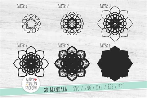3d Mandala Svg 3d Layered Mandala Svg Cut File 543548 Paper